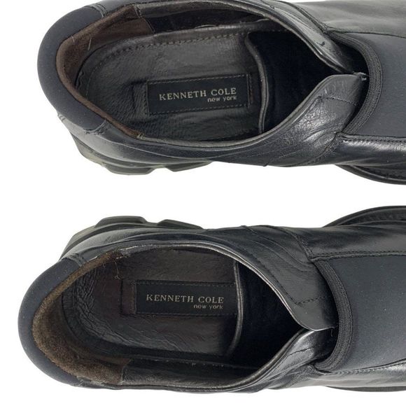Kenneth Cole New York Mens Black Loafer Leather Sz 11.5 Italy 3818 - Picture 2 of 10